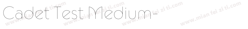 Cadet Test Medium字体转换